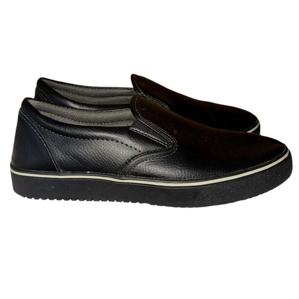 TredSafe Enduro Pro Black Leather Slip-Resistant Work Shoes Mens 8 Women 9